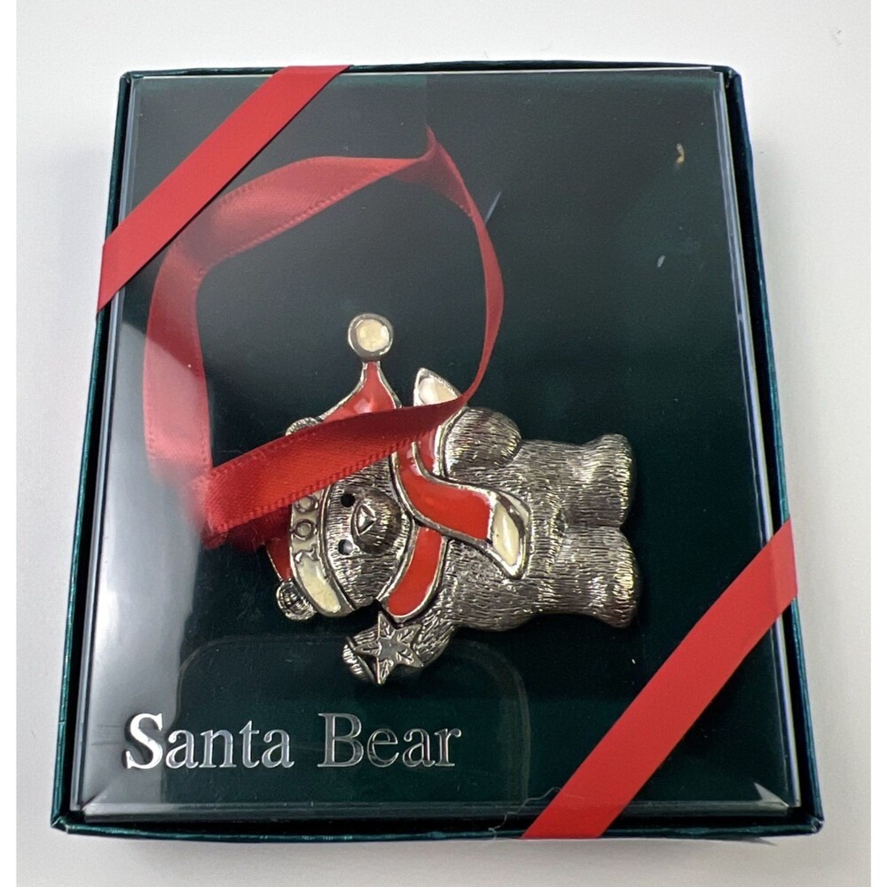 Lunt Silversmith Santa Bear 2006 Christmas Ornament